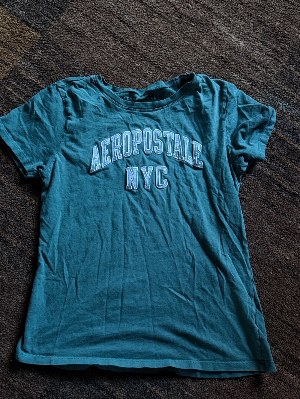Aeropostale NYC Teal Logo  Tee loss size 12